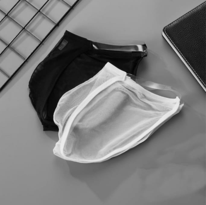 Transparent mesh thong